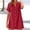 Watermelon Red, variant on BLTIBY Womens Button Up Shirt Dress Summer V-Neck Solid Color Mini Dress Casual Short Sleeve Loose Tunic Dresses Army Green S