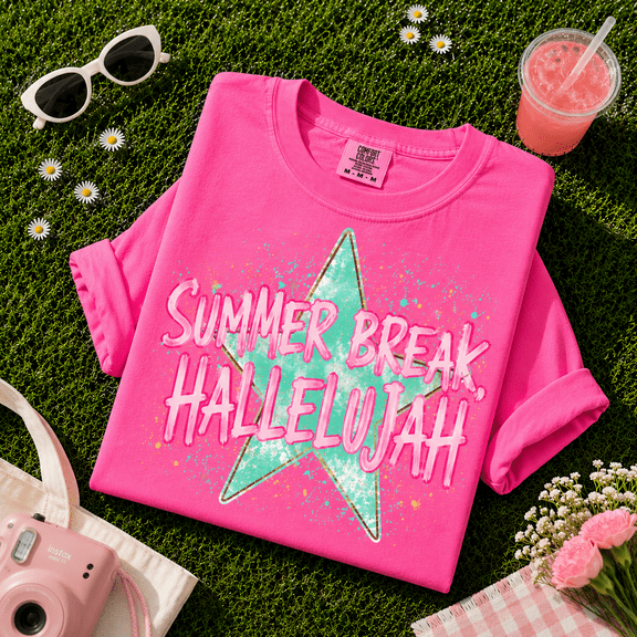 Summer Break Hallelujah Trendy T-Shirt, Mama Summer Tee, Gift for Her