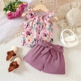 thumbnail image 2 of Tfken Outfit For Girls Kids Floral Romper Jumpsuit Playsuit Clothes Girl Outfit Set Size 4-5 Years, 2 of 8