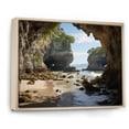 thumbnail image 2 of Designart "Rocky Archways Rocky Beach painting III" Nautical & Beach Floater Framed Canvas Print, 2 of 7
