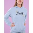thumbnail image 2 of Beauty Lettering With Daisy  Hoodie Women -Image by Shutterstock, Female XX-Large, 2 of 4