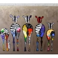 thumbnail image 1 of Colorful Zebra Room Wall Art Decals Printed On Canvas Frameless Painting Decor, 1 of 4