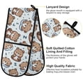 thumbnail image 4 of Dailycode Double Sided Oven Mitt with Loop Heat Resistant Kitchen Long Potholders 7" x 35" Sleeping Cute Bear, 4 of 6