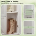 thumbnail image 4 of White Shoe Cabinet with 2 Flip Drawers Door, 43"W Hidden Shoe Organizer Cabinet Storage for Entryway, Closet, Boot, Adjustable Shelves, Narrow Shoe Rack Freestanding Cupboard, At Least 20 Pair, 4 of 9