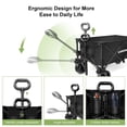 thumbnail image 5 of LUXCOL Collapsible Folding Wagon, Heavy Duty Utility Beach Wagon Cart for Sand with Big Wheels, Adjustable Handle&Drink Holders for Shopping, Camping,Garden, Outdoor and Beach, 5 of 6