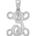 thumbnail image 3 of Sterling Silver Rhodium-Plated Letter E Initial Pendant Made In United States xna518ss/e, 3 of 5