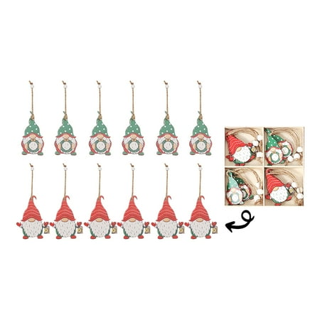 

Veki Christmas Ornaments Painted Wooden Doll Pendant Pendant Large Hanging