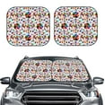 thumbnail image 2 of Windshield Sun Shade, Mexican Bright Style Foldable Car Sun Shade Windshield For Front, 2 Pieces, 2 of 4