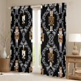 thumbnail image 2 of Castle Fairy Christmas Nutcracker Black Out Curtains for Teens,Geometric Plaid Curtains Pack of 2 (42x63 Each),Festival Theme Bedroom Curtains,Microfiber Bedroom Decor, 2 of 6