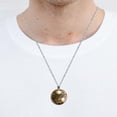 thumbnail image 5 of Map section Glass Design Circular Pendant Women's Necklace, 5 of 5