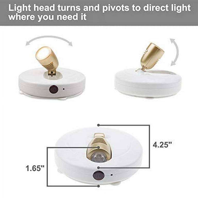 White Single Head Battery Operated Swivel Up/Spot Light With