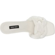 NINE WEST Womens Gotit3 Heeled Sandal 9 White