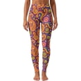 thumbnail image 6 of SEANATIVE Womens High Waist Leggings Colorful Paisley Flower, 2XL, 6 of 6