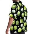 thumbnail image 3 of Tennis Men's Short Sleeve Button Down Hawaiian Shirts for Summer Beach Casual Printed Style, 3 of 6
