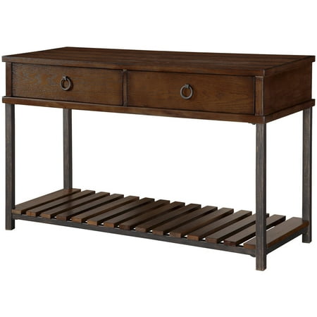 Coaster Rustic Country Style Sofa Table Dark Finish Coaster Rustic Country Style Sofa Table Dark Finish