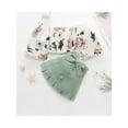 thumbnail image 2 of Faithtur Floral Print Boat Neck Long Sleeve Tops+ Solid Color Ruffle Skirt, 2 of 9