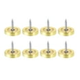 thumbnail image 4 of Uxcell 0.98'' Mirror Screws Decorative Cap Cover Nails Polished Stainless Steel Golden 8pcs, 4 of 5