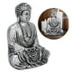 thumbnail image 4 of Estatua de Buda, figura sentada china, adorno de resina plateada, suministros budistas, decoración del hogar, 4 of 8