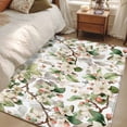 thumbnail image 4 of Butterfly White 4x6 Area Rugs for Living Room, Flowers Green Leaves Fruit Non Slip Floor Mat Washable Low-Profile Indoor Carpet for Bedroom, Dining Room, Bathroom, 4 of 9