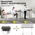 thumbnail image 4 of Giantex Electric Height Adjustable Standing Desk, Ergonomic Stand Computer Workstation, Grey, 4 of 6