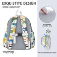 thumbnail image 5 of Cute Dinosaur Pattern Backpack for School,Cute School Bag,Schoolbag with Adjustable Shoulder Straps & Padded Back,13.4"x11"x4.7", 5 of 6