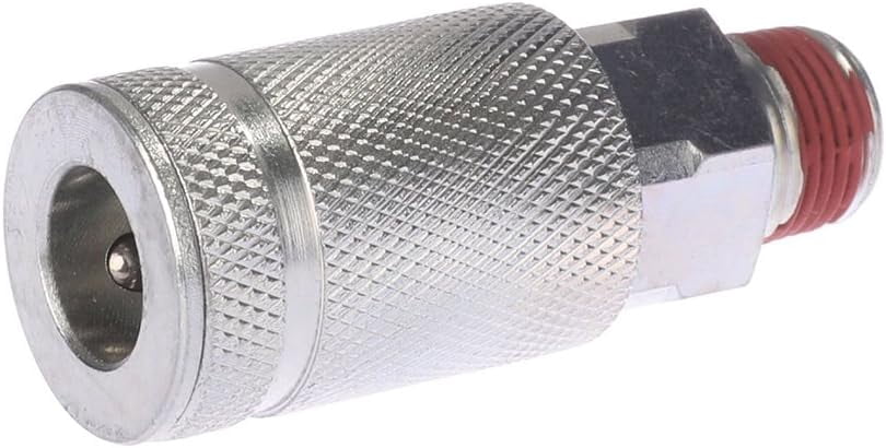 MKEUDQ-ARO Air Coupler, 3/8 Inch Body Size, 3/8 Inch NPT Male Threads Size, Steel Air Compressor Hose Fitting