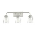 thumbnail image 3 of Trade Winds Lighting 3-Light Bathroom Vanity Light In Brushed Nickel, 3 of 7