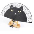 thumbnail image 2 of Women Cartoon Cat Folding Silk Fan Handheld Fan, 2 of 5