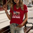 thumbnail image 4 of Fabrcox 1776-2026 250 Anniversary USA Shirts Flag Print Short Sleeve Fourth of July Shirts for Women Independence Day Celebration Freedom Patriotic Womens Tunics, 4 of 7