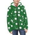 thumbnail image 2 of chaqlin Boys Golf Ball Hoodies Size 6-7 Kids Zip Up Hooded Jacket Casual Long Sleeve Hooded Sweatshirt Lightweight Loose Sport Coat with Pocket Fall Winter Clothes, 2 of 6