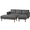 Gray, variant on paproos 3-Seat L-Shape Sectional Sofa Couch Set, Fabric Right Facing Sectional Sofa Bed with Ottoman Bench, Gray