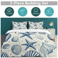 thumbnail image 3 of Seashell Starfish Pattern Set Duvet Cover Bedding Set Duvet Cover Polyester Quilt Cover for Queen Size, 3 of 6