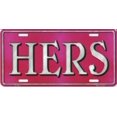 thumbnail image 1 of Hers Pink Metal License Plate, 1 of 2