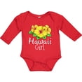 thumbnail image 3 of Inktastic Hawaii Girl Hibiscus Flowers Girls Long Sleeve Baby Bodysuit, 3 of 5