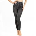 thumbnail image 6 of Qingpeng Denim Jeggings for Women Denim Print Seamless Full Leggings for All Seasons, 6 of 8