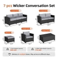 thumbnail image 5 of Dateyes 9 Seats Patio Furniture Set, Rattan Wicker Outdoor Conversation Sectional Sofa Set with Storage Coffee Table and Waterproof Cover,Gray, 5 of 9