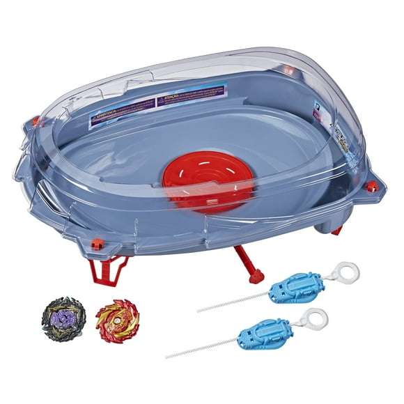 Beyblade Burst Surge Speedstorm Ensemble de Bataille Motorisé avec Stade Motorisé, 2 Jouets de Premier Plan et 2 Lanceurs