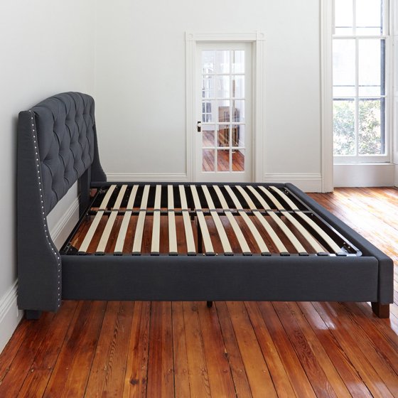 Classic Brands Europa Wood Slat and Metal Platform Bed Frame