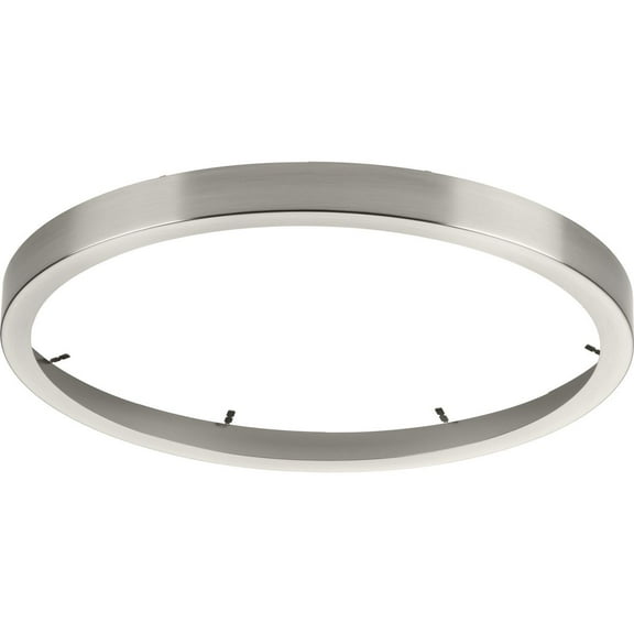 Progress Lighting, Everlume, 1-Light, Flush Mount, Brushed Nickel, Edgelit Round Trim Ring