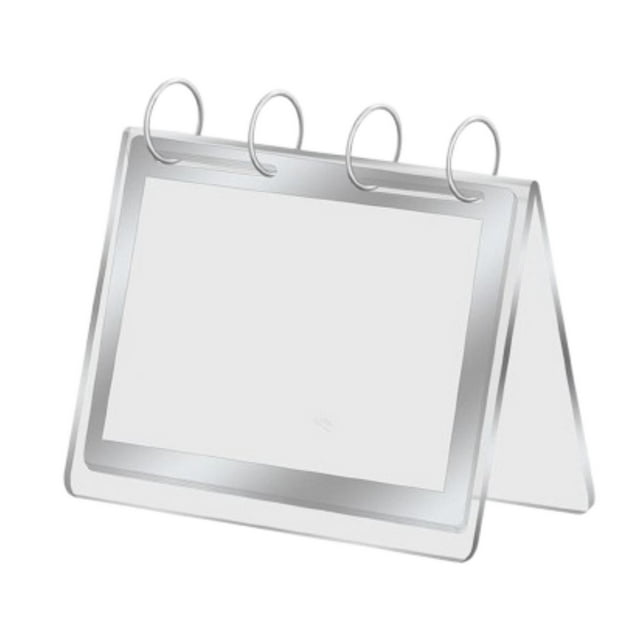 Abbracc Flip Desktop Card Menu Display Stand Double Sided Multi Page Desktop Card Vertical Sign Holder for Cafes Restaurant, Tabletop A5