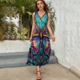 thumbnail image 5 of Watercolor Butterfly Vestido Sin Mangas Vestidos Para Mujer, Vestido Suelto De Verano 2025, 5 of 5