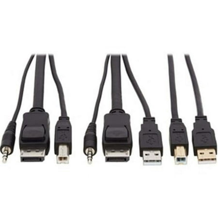 UPC: 0037332241665 | Tripp Lite 10 ft 4K USB 3.5 mm Audio DisplayPort KVM Cable P783010U