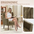 thumbnail image 4 of MIKIBAMA Olive Green Chenille Wingback Accent Chair, 4 of 7