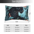 thumbnail image 2 of Pofeuu Black Panther Floral Illustration Print Polyester Microfiber Plush Pillowcases, Super Soft and Cozy Pillow Case Covers with Envelop Closure（Pillow core not included）-20"x30", 2 of 6
