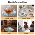 thumbnail image 2 of Turquoise Jellyfish Coastal Round 13 Inch Placemats Set of 8, Summer Beach Ocean Seaweed HeatResistant Non Slip Place Mats for Dining Table, Wipeable Braided Kitchen Table Mats for Housewarming, 2 of 9
