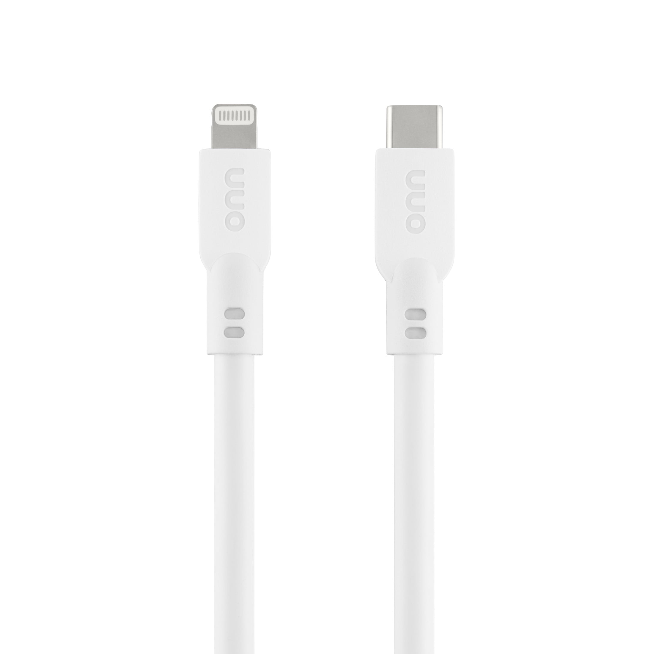 (5 pack) onn 10ft Lightning to USB-C Charging Cable, MFI Certified, Fast Charging - White