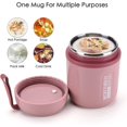 thumbnail image 4 of Insulated Food Jar For Adult with Foldable Spoon, 16oz Hot Food Container for Lunch For School Office Picnic Travel, 4 of 7
