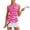 Pink, variant on KHONTS Women's Sleeveless Golf Tops Quarter Zip Graphic Tank Tops Summer Collared Sporty Vest Pink XL