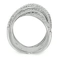 thumbnail image 2 of Bague en Argent Sterling Rhodié Poli CZ Taille 7, 2 of 3
