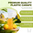 thumbnail image 3 of 2Pcs 1L Plastic Water Carafes with White Flip Tab Lids- Food Grade & Recyclable Shatterproof Pitchers - Juice Jar, 3 of 8